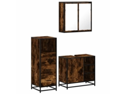 Bathroom Furniture Set, Bathroom Furniture Sets Vidaxl Marrom Madeira Processada (n/a)