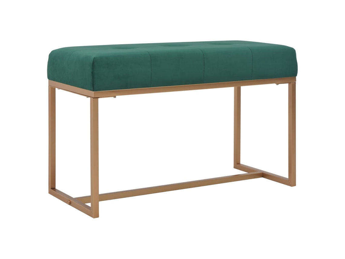 Vidaxl Banco 80 Cm Veludo Verde