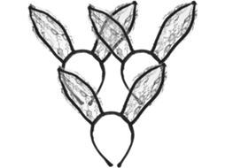 De 3 Tiaras Pretas De Renda Com Orelhas De Coelho Da Ciieeo, Acessórios Para Cabelo.