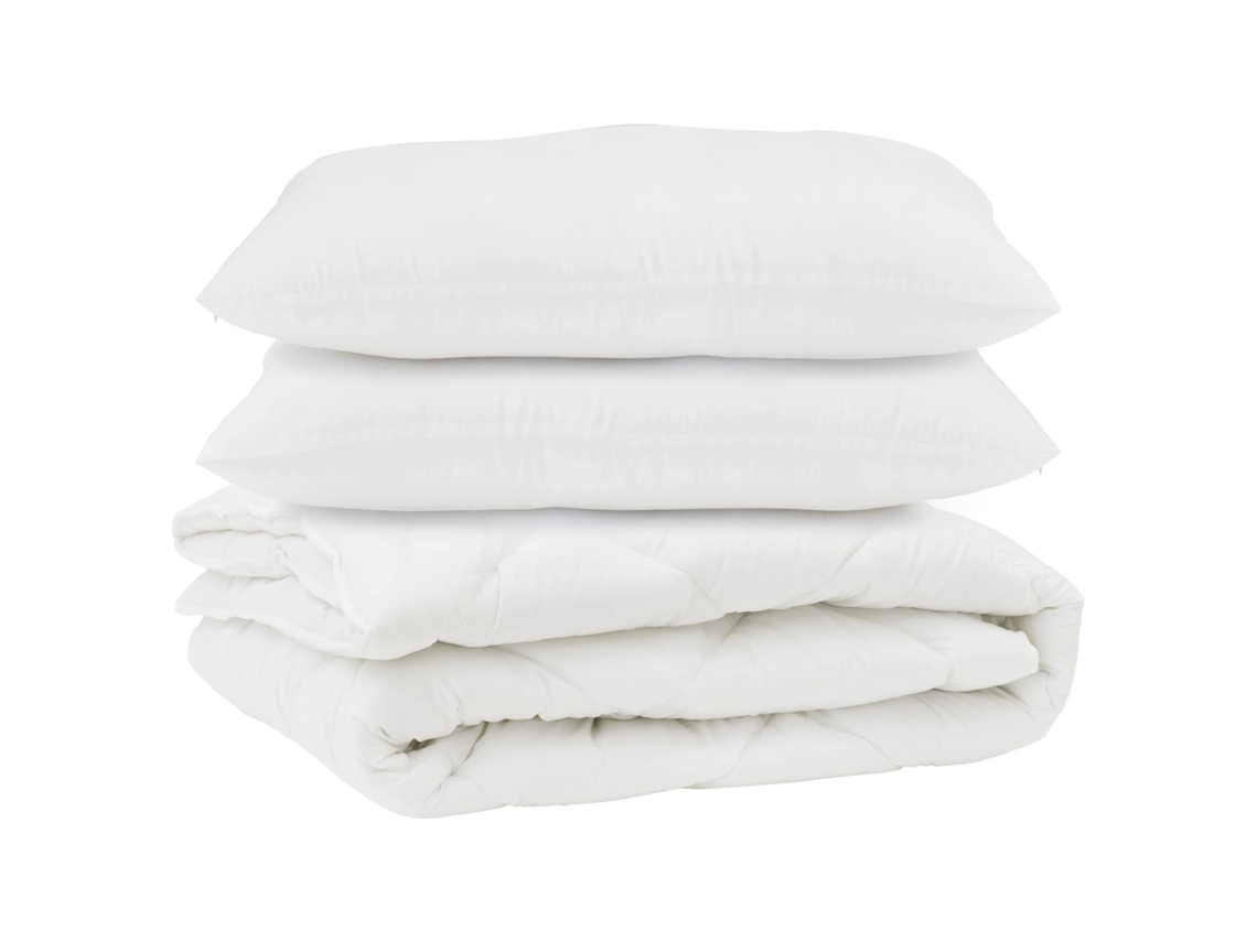 Conjunto 3 Conjunto De Edredom Vidaxl Branco Microfibra (260 X 220 Cm)
