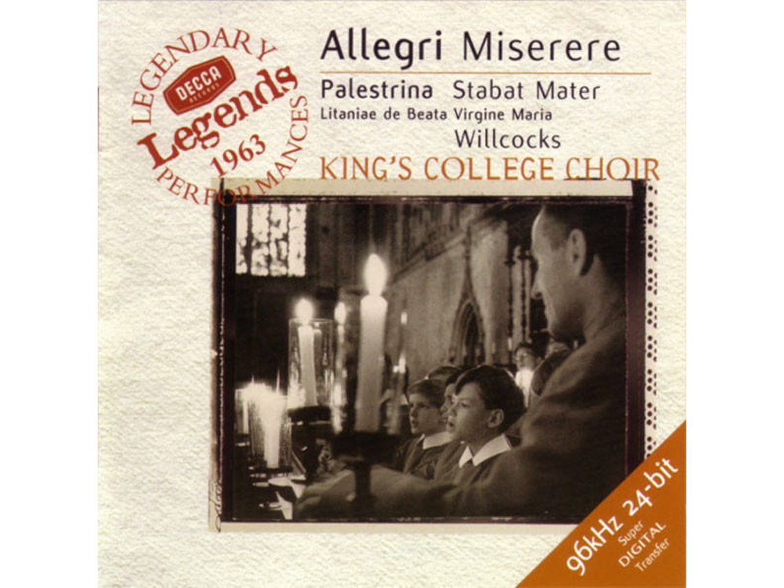 CD Willcocks, King's College Choir, Allegri: Miserere Etc.