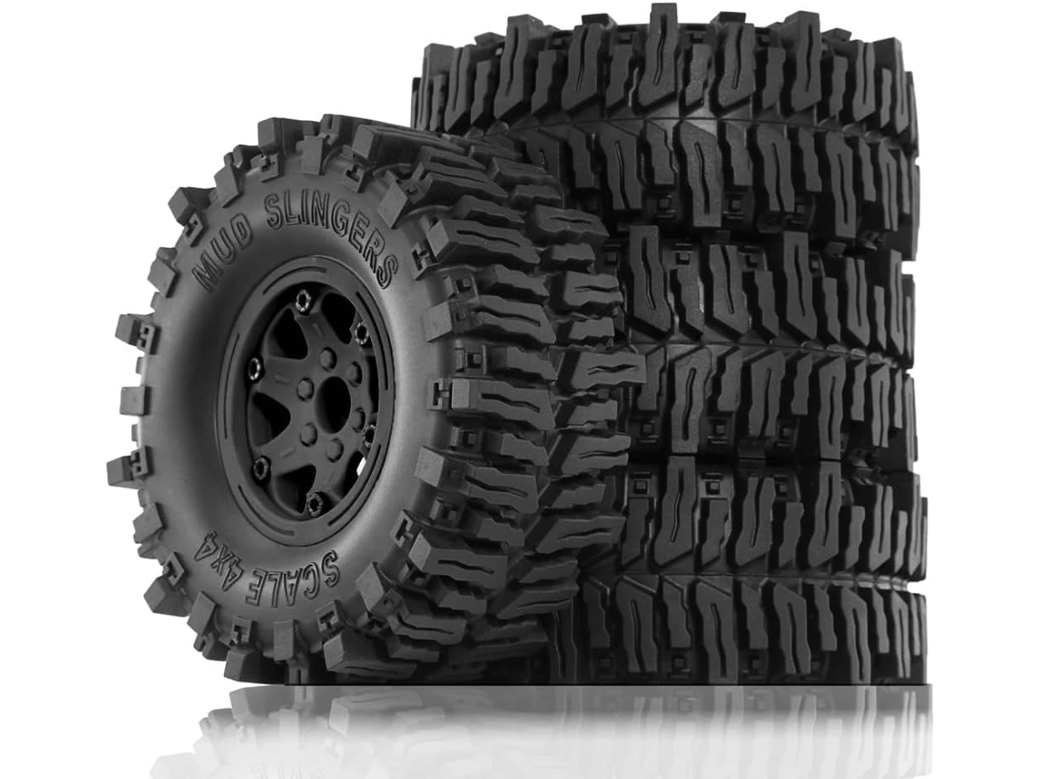 Conjunto de 4 Rodas de Borracha Beadlock 130 Mm SFUSHOS