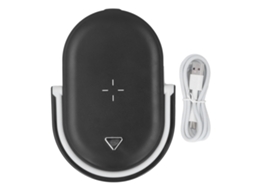 Carregador sem fio rápido de 15 W, luz noturna dobrável e suporte para celular.