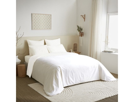 Conjunto de Capas de Edredão UNIVERS DÉCOR Completo Branca Unicolor Algodão Branco - 6pcs (200 cm)