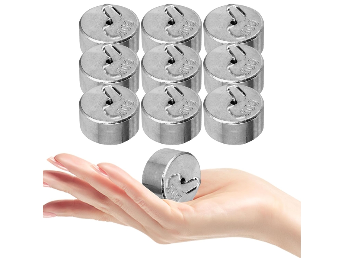 Conjunto De 10 Ganchos De Metal Prateado, Peso 50g