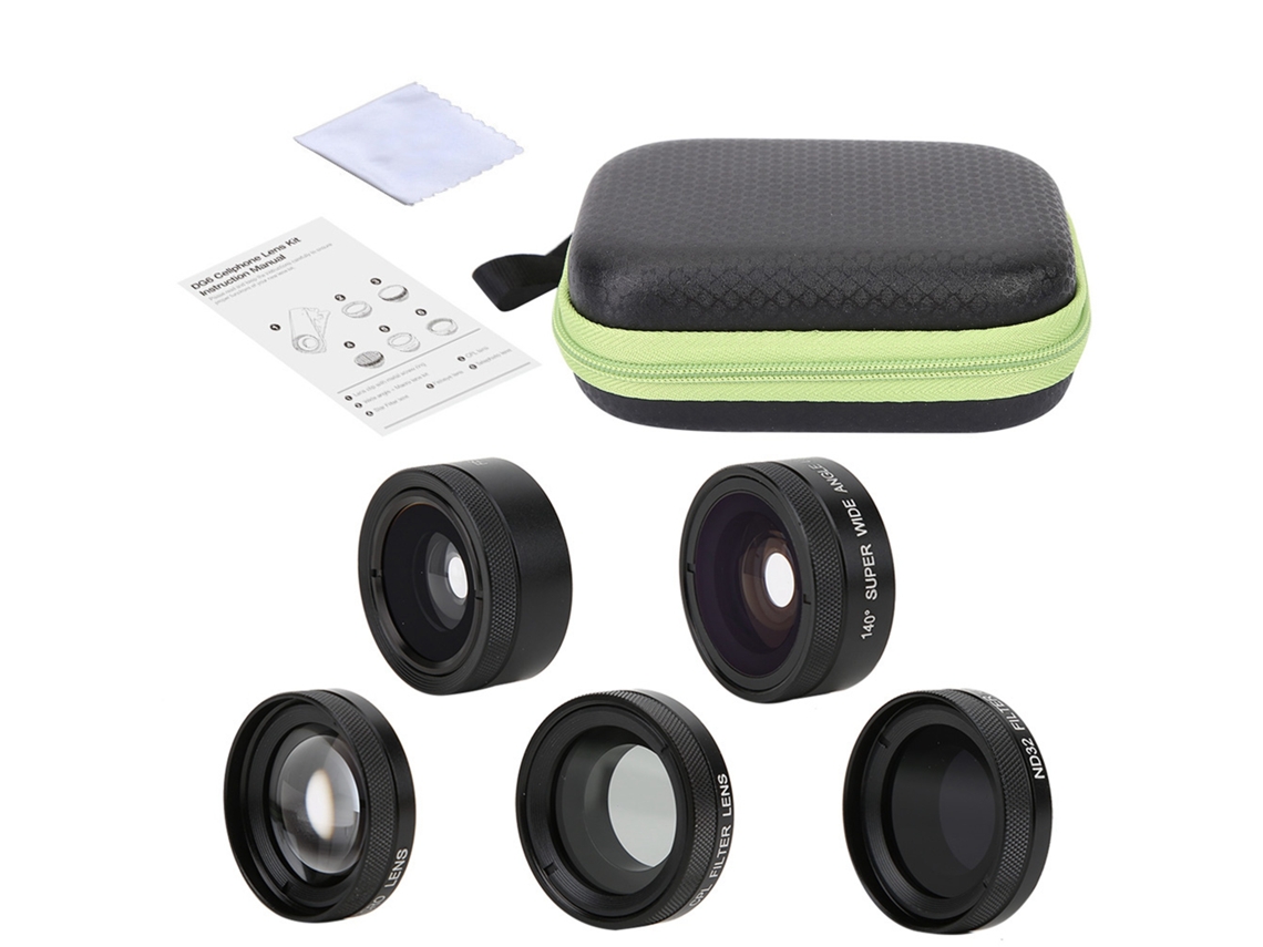 Lente Para Telefone 6 Em 1: Fisheye, Grande Angular, Macro, Cpl E Starlight