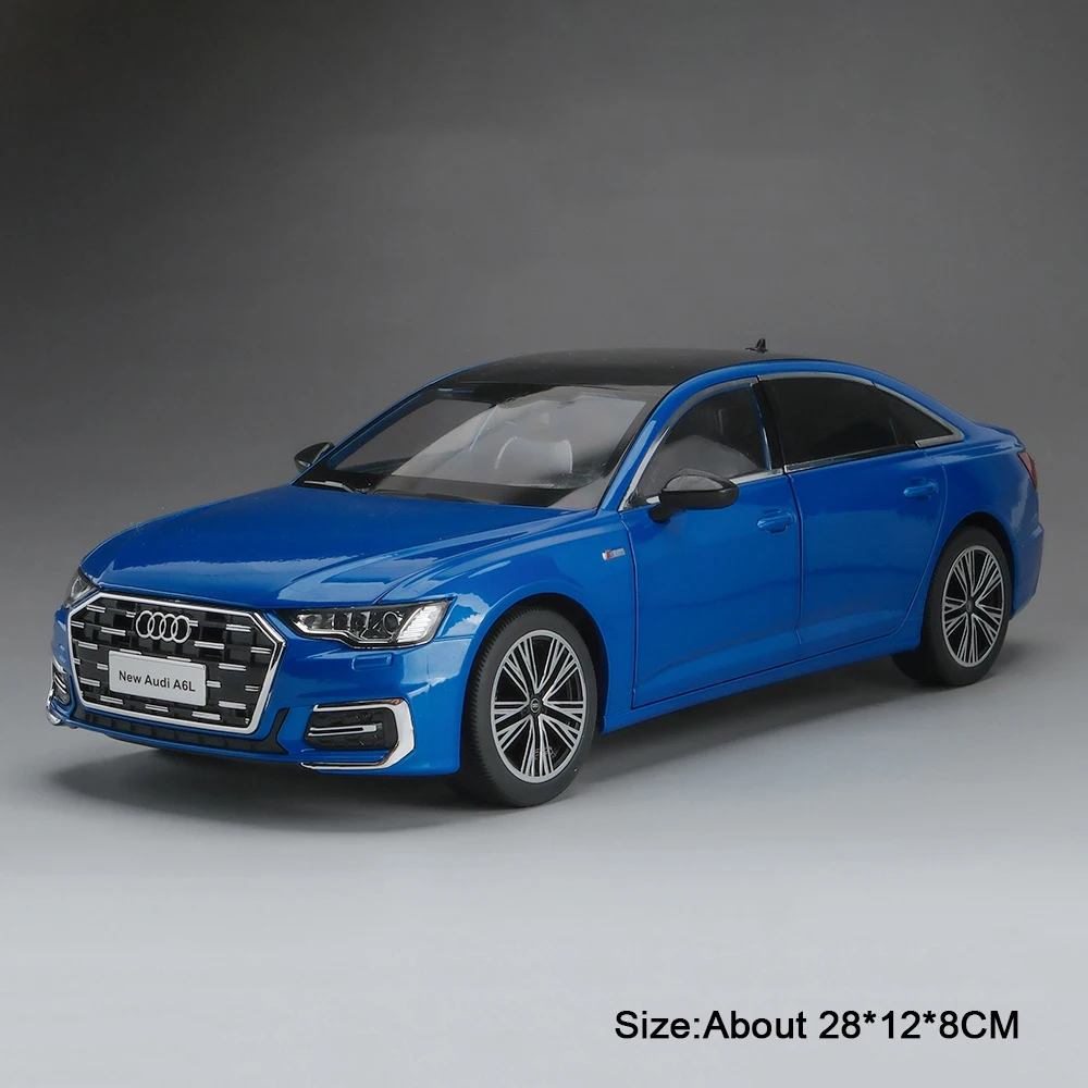 (a6l Azul) Miniatura De Carro Em Escala 1:18, Carroceria Em Liga Metálica, Resistente E Durável.