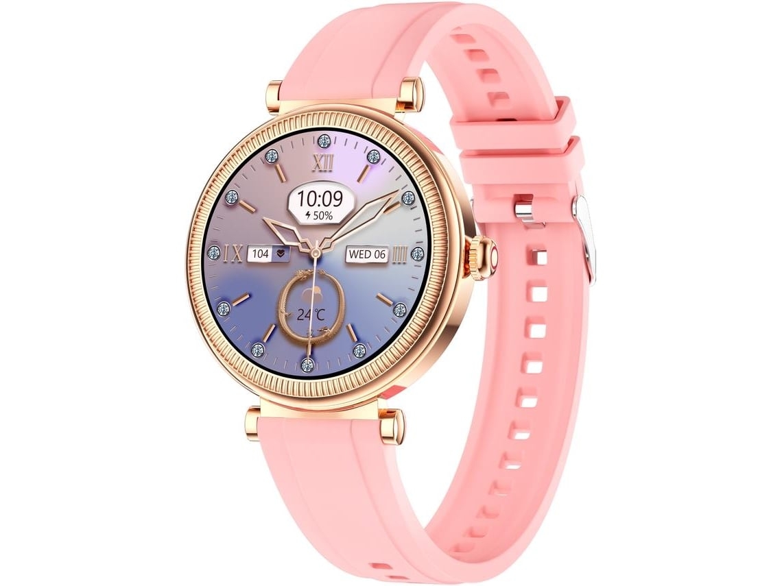 Smartwatch De 1 27 Polegadas Bluetooth Chama Mais De 100 Modos Desportivos Monitorização De Saúde Rosa Yunzii