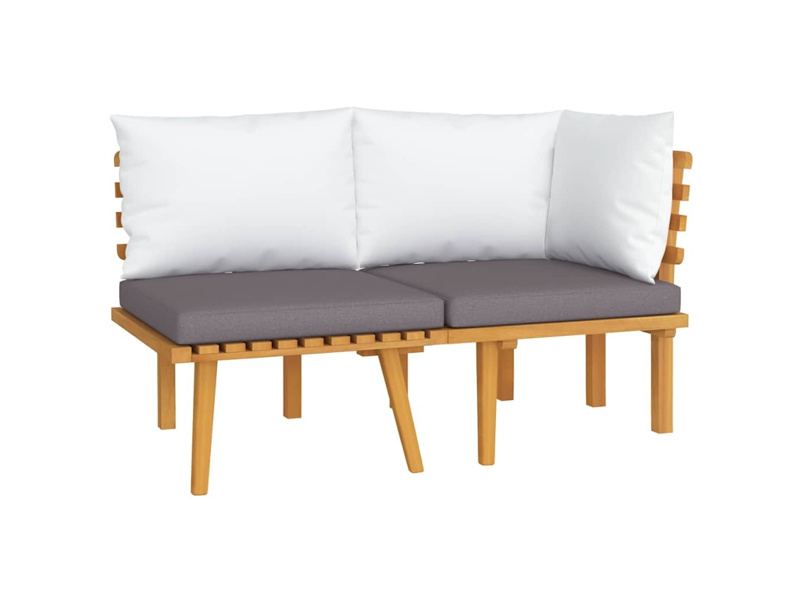 Maison Exclusive - 2 Pcs Conjunto Lounge De Jardim C/ Almofadões Acácia Maciça