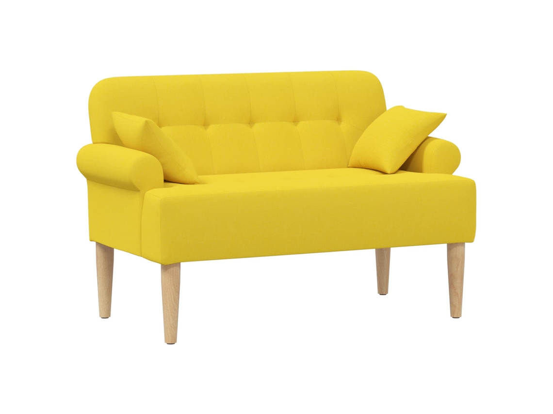 Conjunto 1 Móveis Modernos Vidaxl Amarelo Tecido (120 X 65 X 79 Cm)