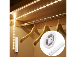 Fita Led, 3 M, Branco Quente, Sensor De Movimento, Para Decoração De Móveis, Televisão, Prateleiras E Ambientes Internos