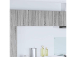 Vidaxl Armário Suspenso 2 Unid. Cinza Sonoma E Branco
