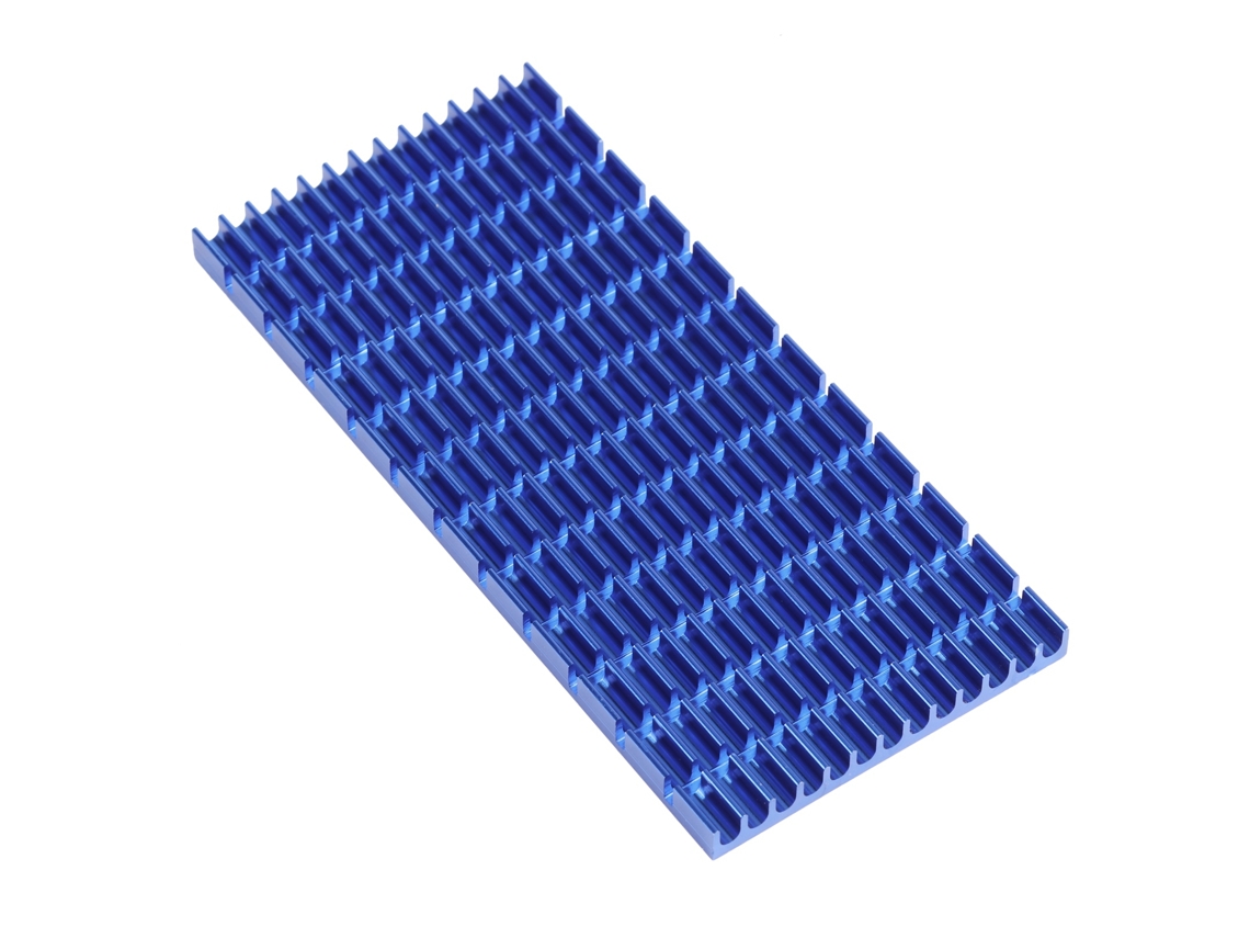 Dissipador de calor de alumínio com pad adesivo térmico para roteadores, CPUs e módulos S/MARCA
