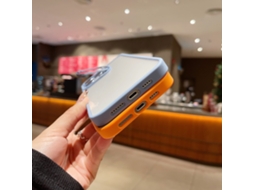 Suporte Casa Para Iphone 14 Pro Pele Sintética Azul