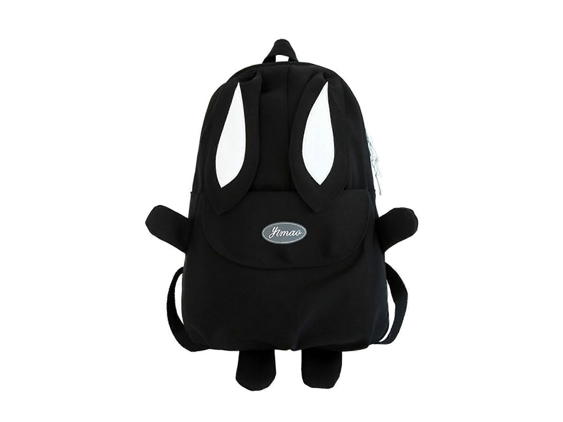 Mochila Japonesa Fofa Para Mulheres E Meninas, Mochila Casual Escolar, Mochila Universitária De Viagem Com Estampa De Desenho Animado, Preta.