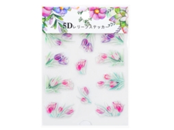 Adesivo De Arte De Unha 5d Autoadesivo Série Flor Decalques Diy Ferramenta De Manicure 01