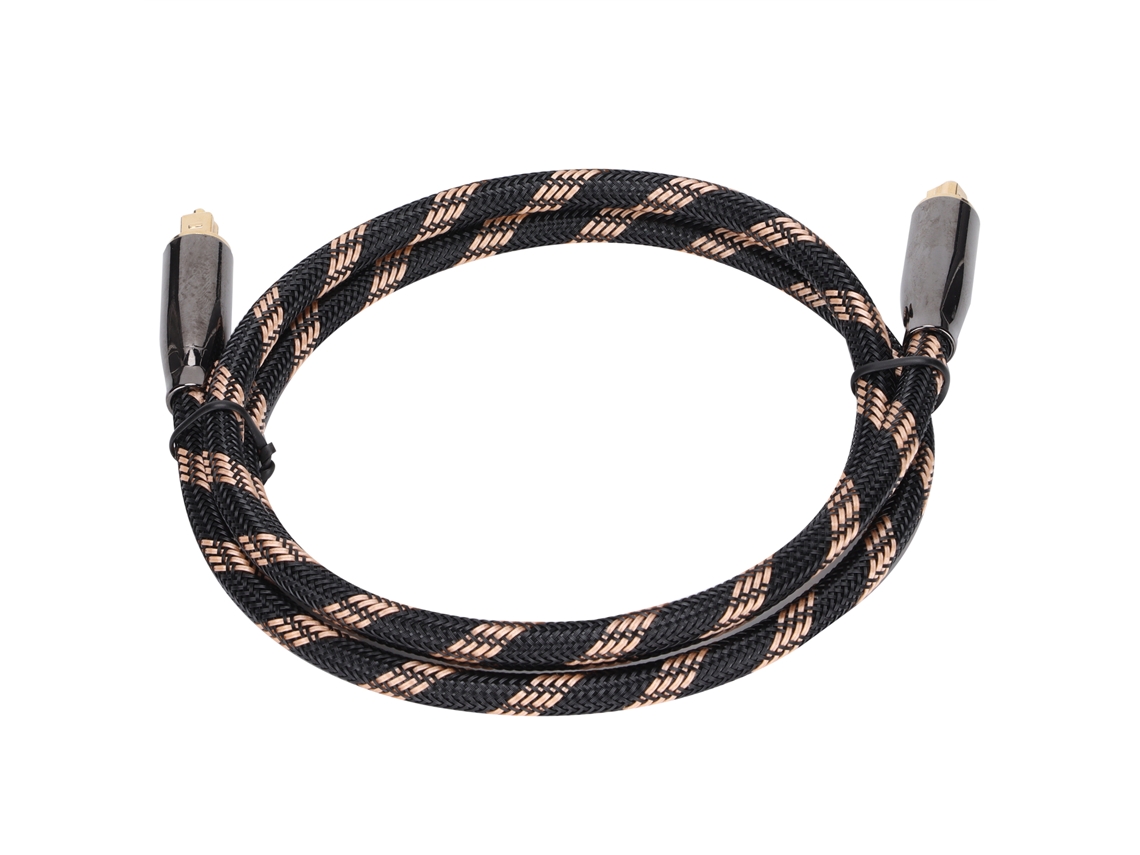 Cabo de Áudio Óptico Digital de Cobre Puro Ts003 para Troca de Áudio Hd com Conectores Metal