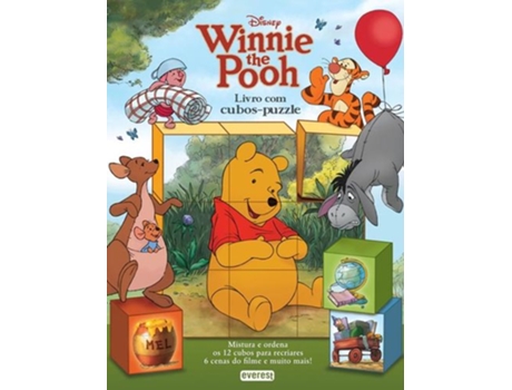 Livro Winnie The Pooh: Livro De Cartão Com Cubos-Puzzle de VVAA (Português)