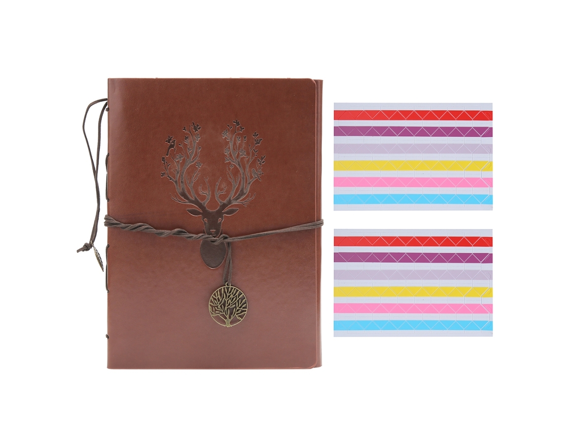 Álbum de Fotos DIY Baok Adesivo para Scrapbook, Presente de Aniversário e Dia dos Namorados, Tamanho Grande, Cabeça de Veado com 2 Cantos para Fotos