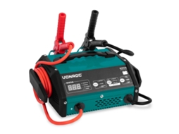 Carregador VONROC de Baterias Com Auxiliar de Partida 15A Para Baterias de 6V Ou 12V