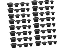 Tampões De Plástico Para Furos Em Móveis, 5 6 8 10mm, 200 Peças 50de Cada Tamanho, Pretos, Tampas Decorativas Para
