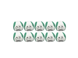 Mali 10 Bolsas de Feijão com Padrões de Emoções Bonitas para Jogos Ao Ar Livre Praia Cornhole Verde