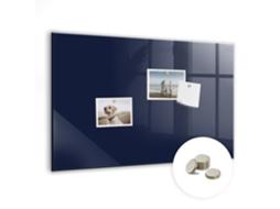 Quadro De Vidro Magnético Azul Marinho Escuro Para O Quarto Das Crianças Espelharte (60x40 Cm)