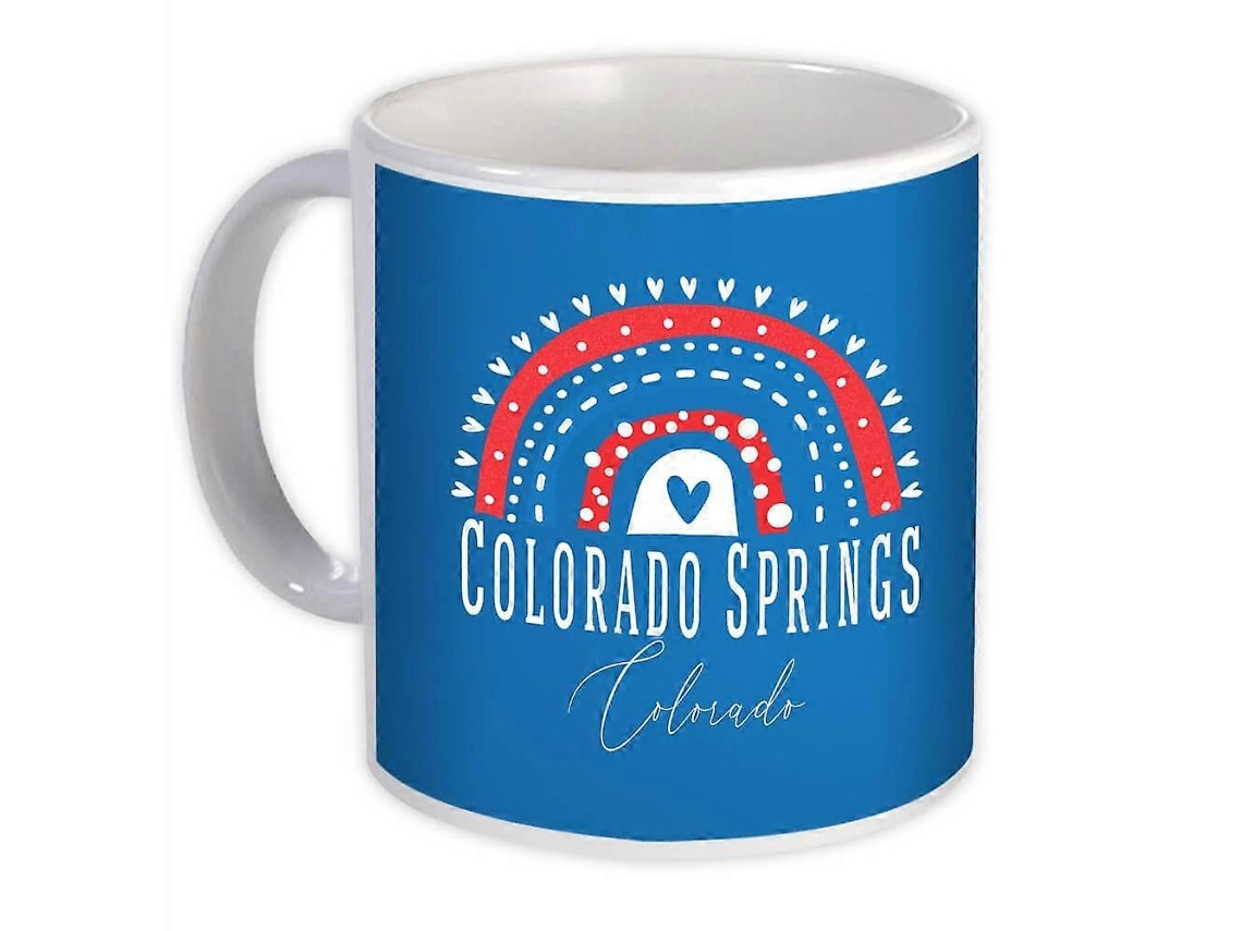 Caneca Presente: Colorado Springs Colorado Eua Arco-íris