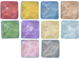 Bestyash Conjunto De 10 Ímãs Geladeira Quadrados Em Resina Com Superfície Lisa