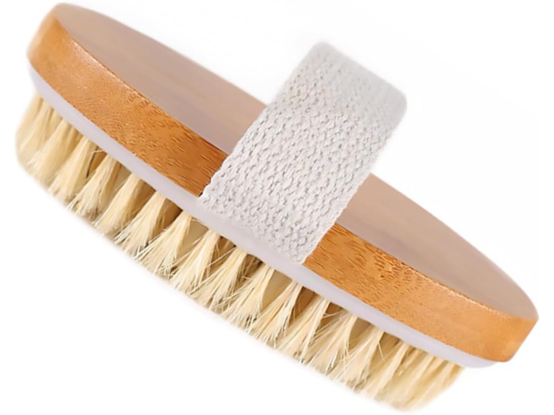 Escova De Banho Multifuncional, Madeira Natural E Ppr Com Cerdas Macias De Porco Para Massagem Limpeza Profunda Da Pele