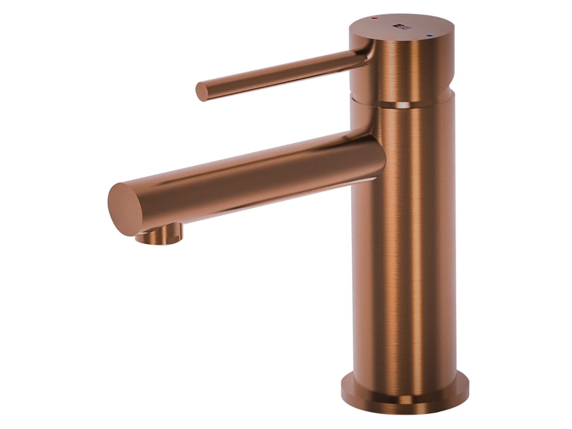 Luisa Misturadora De Lavatório Baixo Em Cobre Escovado Essebagno