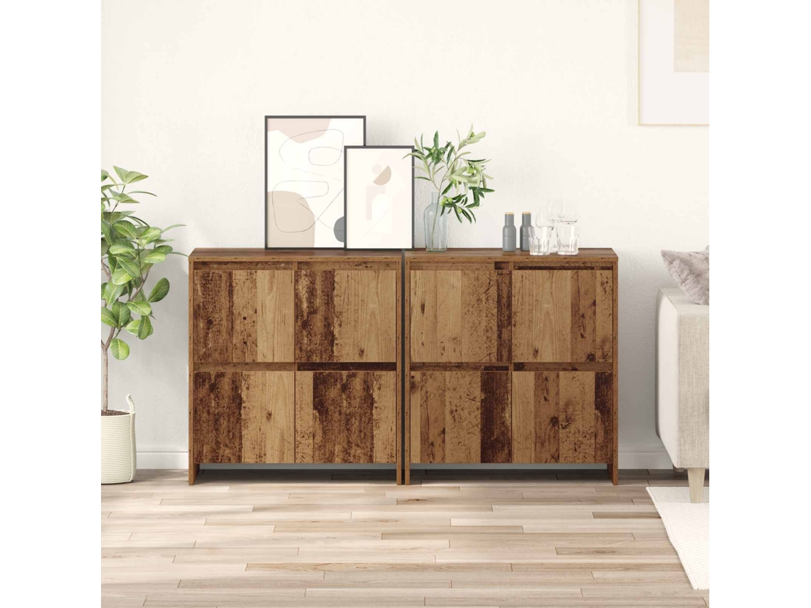 Vidaxl Aparadores 2 Pcs Madeira Antiga 70 X 41 X 75 Cm