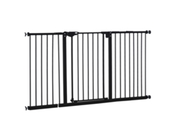 Barreira De Segurança Extensível Para Portas E Escadas Com Fechamento Automático E Sistema De Duplo Bloqueio 74-147,5x76,2 Cm Preto