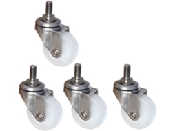 Noxidável 304, Parafusos M8, Rodízios Giratórios De N, 4 Unidades, Nylon, Aço, Inoxidável, Com Freio