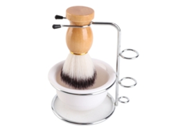 Kit De Barbear Portátil Para Homens Com Suporte De Pincel E Copo De Sabonete Para Barbear