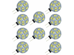 Spot Led De Embutir, 10 Unidades, Base G4, 20w, 12v, 2700k, Para Destaque Em Teto, Jardim, Fachada Ou Áreas Exteriores