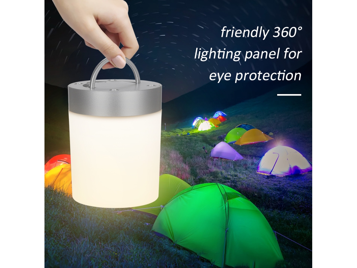 Ats luz Noturna Portátil Usb Recargável Regulável Branco Quente e Rgb Mudança de Cor Controle Táctil para Mesa de Noite e Mesa