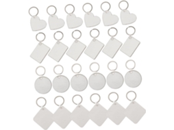 Conjunto De 36 Peças Para Chaveiros De Sublimação Diy, Em Branco, Dupla Face Em Mdf, Chaveiro Diy