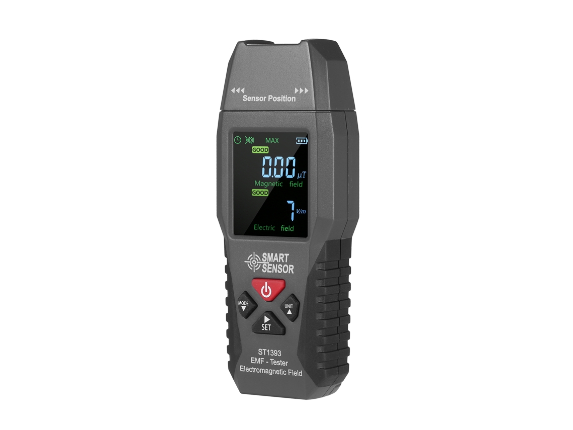 Medidor de Campo EMF YURU, ST1393, Detector de Radiação, Campo Elétrico e Magnético, Digital, LCD, Portátil