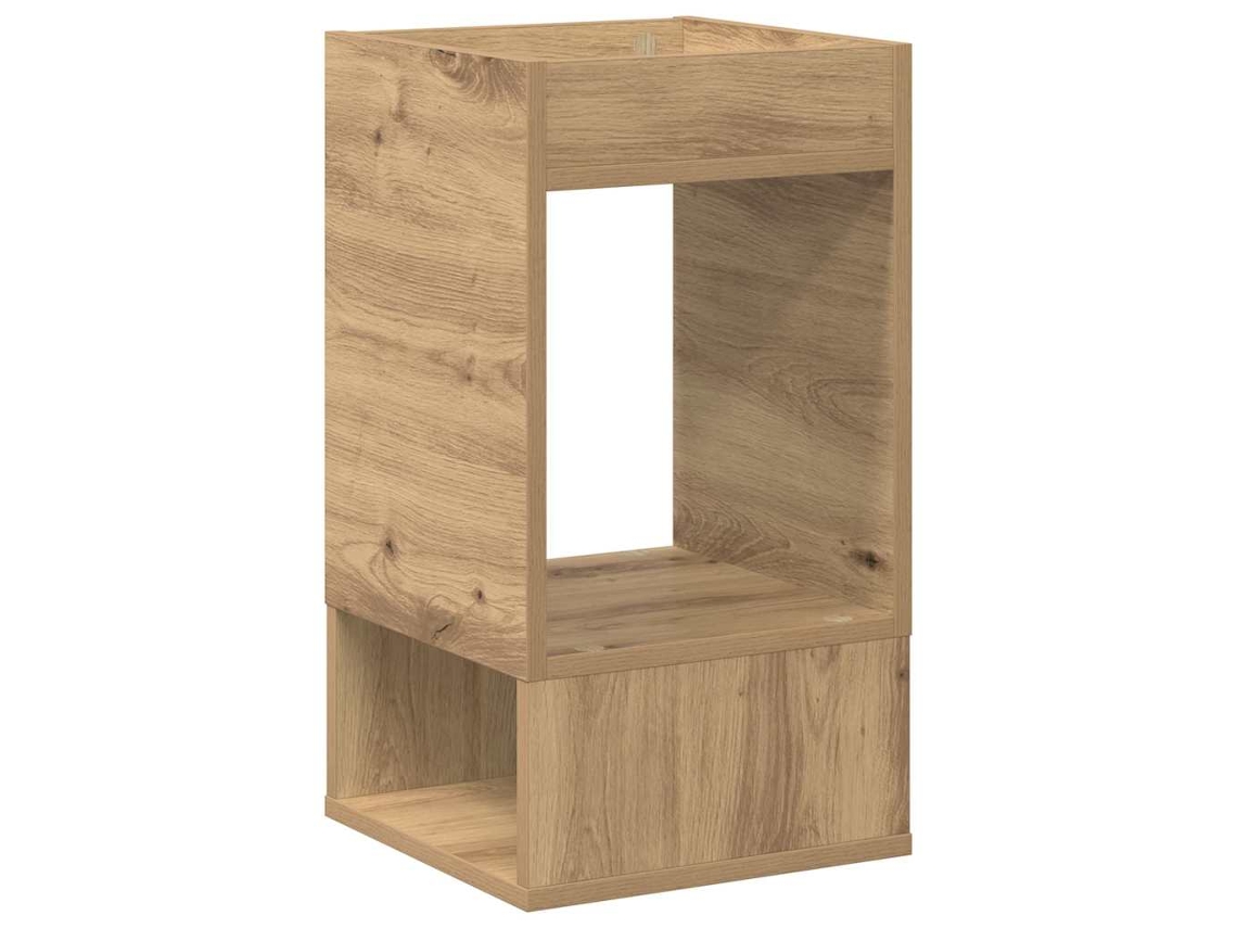Mesa de Apoio Carvalho Artesanal 30 X 30 X 56 Cm MAISON EXCLUSIVE