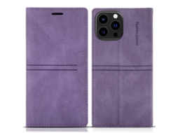 Capa Para Iphone 15 Pro Max Pele Sintética Roxo