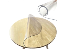Protetor de Toalha de Mesa AQUAFORGE transparente PVC 5 tamanhos redondo 2 mm impermeável vinil