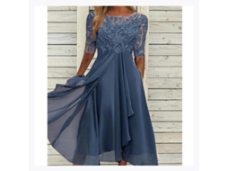 2026 vestido Midi de Encajes Con Mangas Cortas para Eventos Especiales Boda Fiesta Casual Versátil