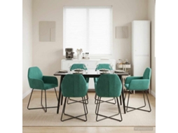 Vidaxl Cadeiras De Jantar 6 Unid. Veludo Turquesa 55 X 50 X 84 Cm