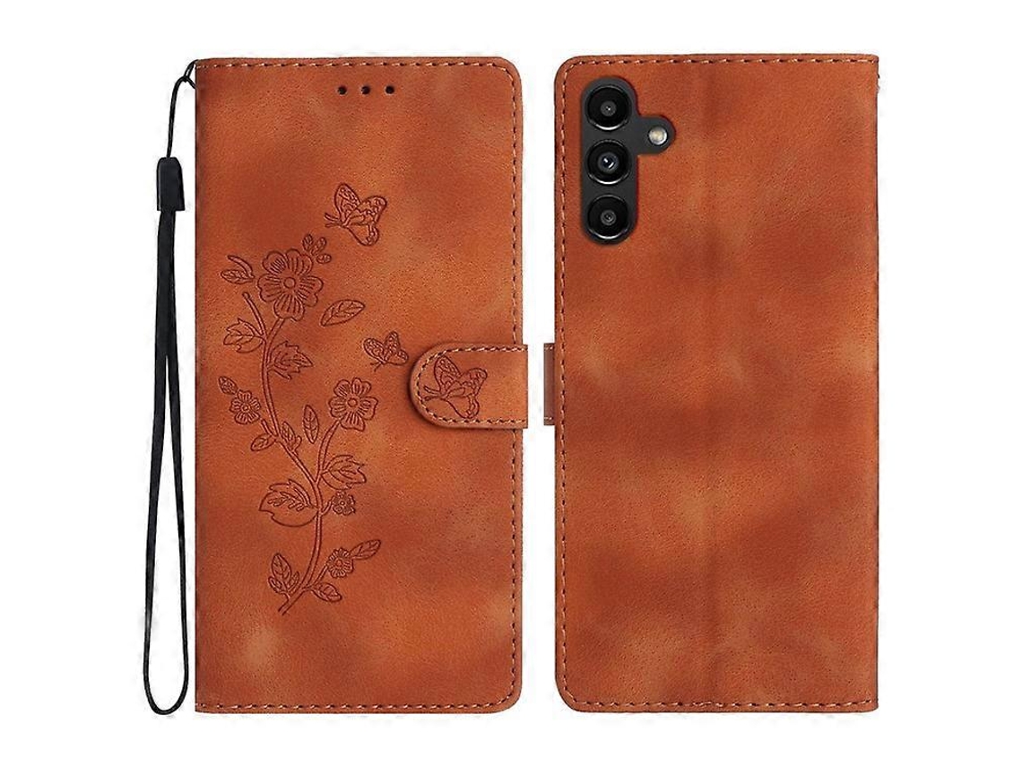 Capa De Couro Pu Compatível Com Samsung Galaxy A25 5g, Capa Magnética Com Estampa De Flores E Suporte Tipo Carteira