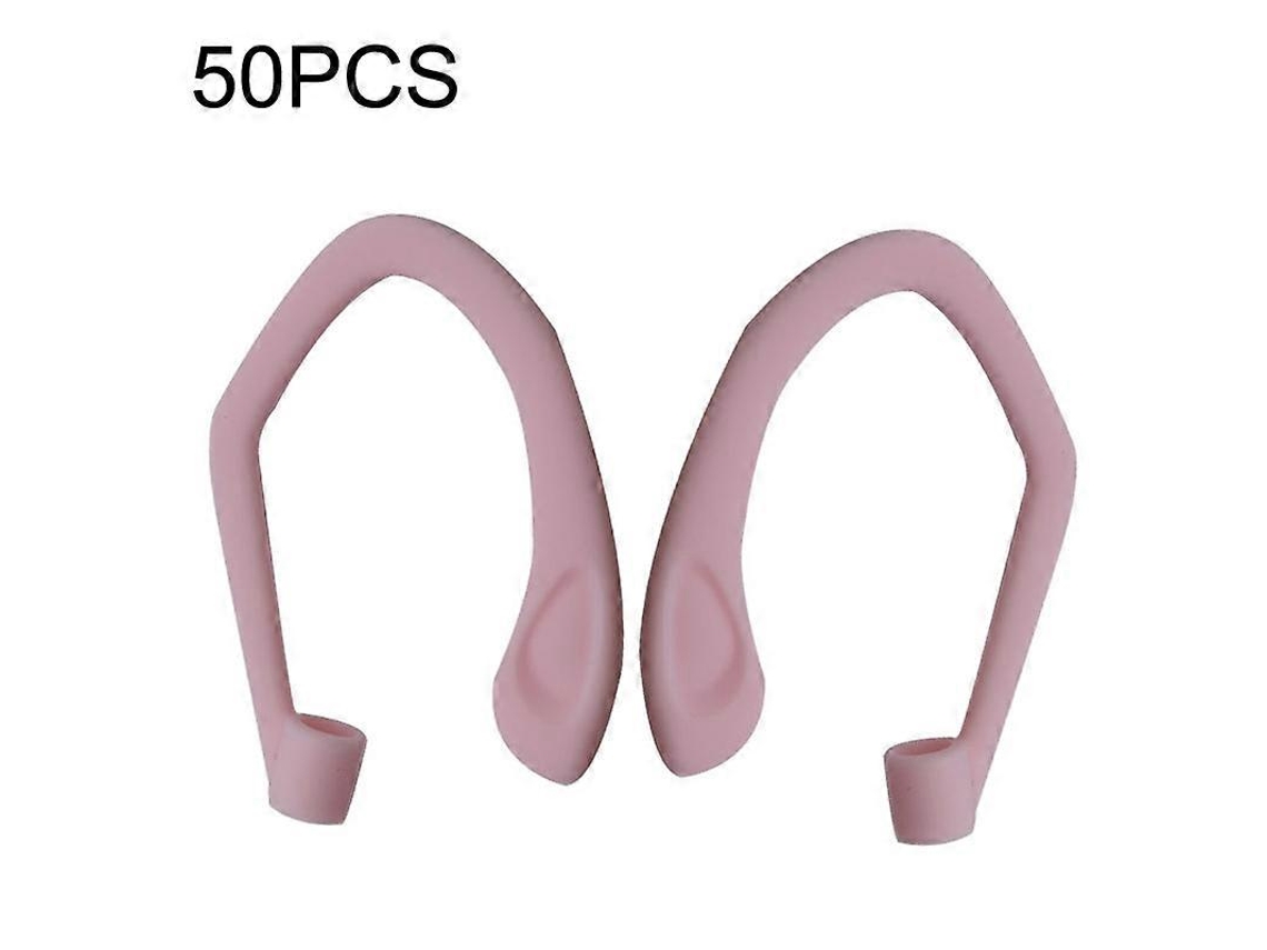 50 Peças Eg40 Para Apple Airpods Pro Sports Fone De Ouvido Sem Fio Bluetooth Silicone Antiderrapante Gancho De Orelha Rosa