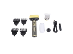 Kit De Grooming Masculino 3 Em 1: Cortador De Cabelo Elétrico, Barbear E Cortador De Cabelo Nasal Recarregável Via Usb Lavável