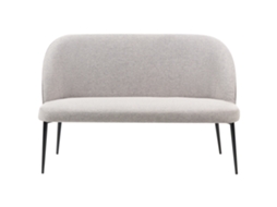 Sofá de 2 Lugares BELIANI Osby de Tecido Cinzento Claro 130x49x85