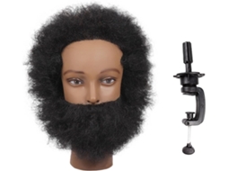 Cabeça de Manequim Afro SFUSHOS com Cabelo Natural para Corte e Treinamento