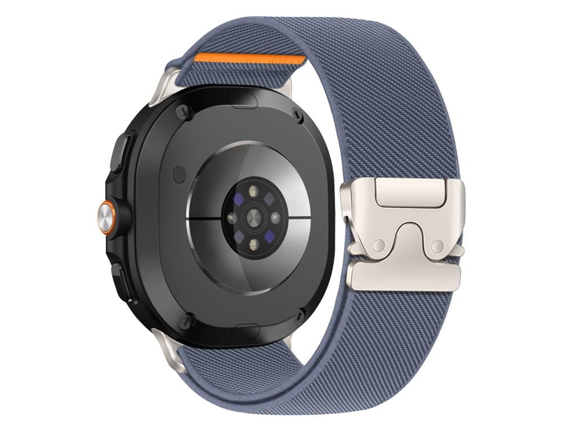 Bracelete para Samsung Galaxy Watch 8 / 8 Classic Nylon Elástico com Fio de Paraquedas Azul e Cinza XIAOMOYU